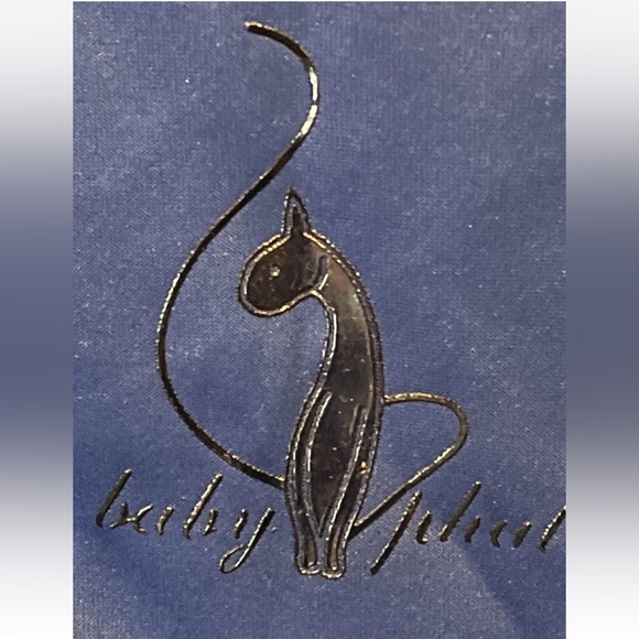 90s BLUE BABY Phat Track Jacket S White stripes Full Zip Coat Black Logo 90s Y2K - Picture 5 of 10